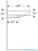 Geberit iCon Umywalka ścienna z otworem na baterię z przelewem 60x48 cm KeraTect 124060600